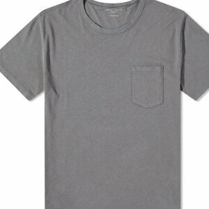 Officine Generale short sleeve charcoal pocket slub T-shirt medium NWT
